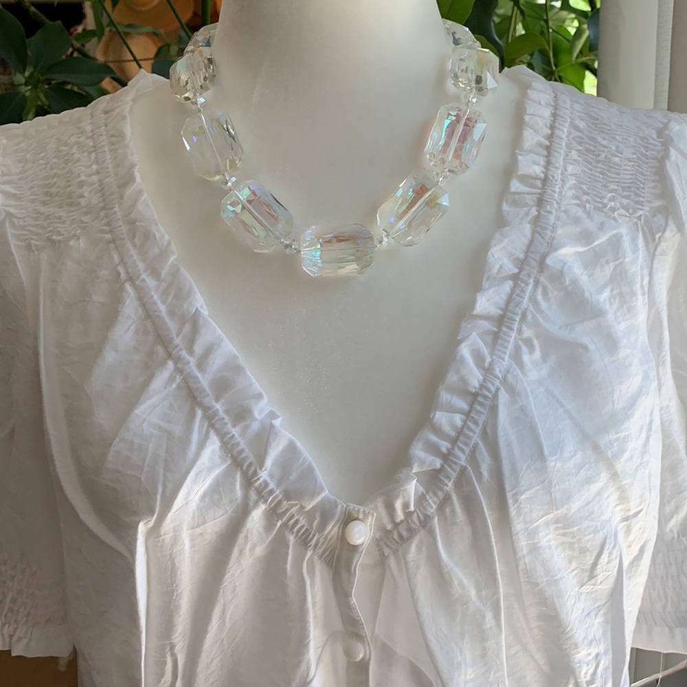 Sonoma White Empire Waist Blouse New with Tag. SzL